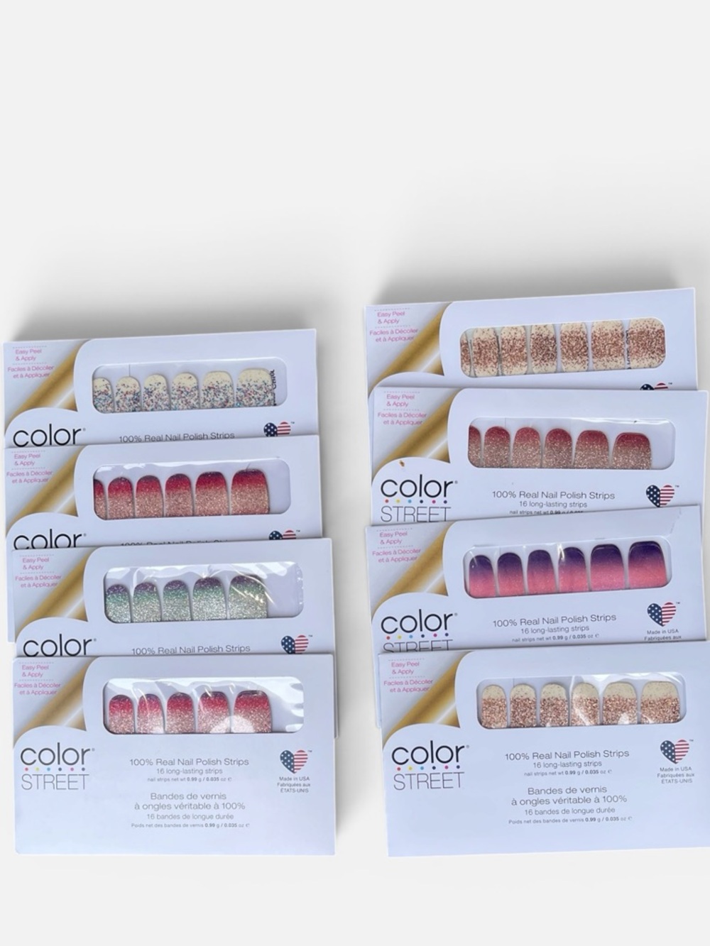 NWT Color Street Nail strips Lot of 8 sets